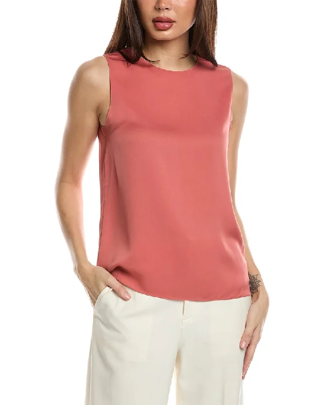 Theory Straight Shell Silk Tank